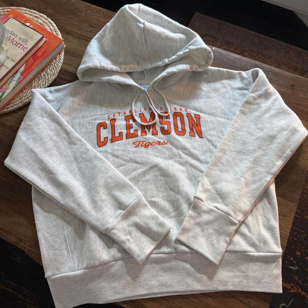 Champion Clemson grey hoodie